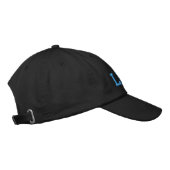 Blauw atletisch blok monogram aangepaste naam geborduurde pet (Rechts)