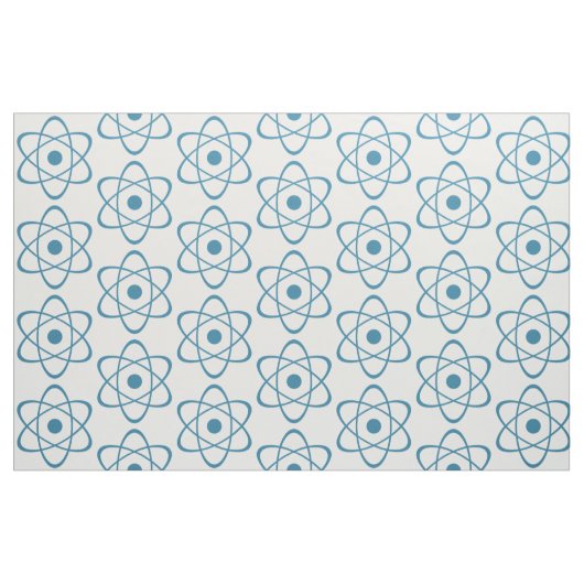 Blauw Atom Symbool Stof (Fat Quarter)