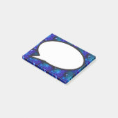 Blauw Atoomstructuur Spreekballon Wetenschap Post-it® Notes (Schuin)