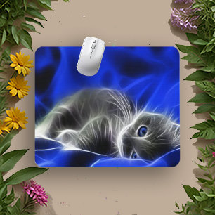 Blauw Aura Cat Design Muismat