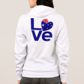 Blauw Australië LIEFDE Vlag Hoodie (Achterkant)