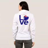 Blauw Australië LIEFDE Vlag Hoodie (Achterkant volledig)
