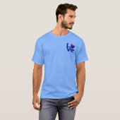 Blauw Australië LIEFDE Vlag T-shirt (Voorkant volledig)