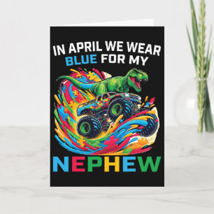 Blauw Autisme Bewustzijn Neef T Rex Monstertruck D Kaart