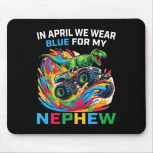 Blauw Autisme Bewustzijn Neef T Rex Monstertruck D Muismat