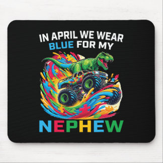 Blauw Autisme Bewustzijn Neef T Rex Monstertruck D Muismat