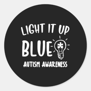 Blauw autisme dat ik blauw voor bewustzijn heb Dra Ronde Sticker