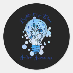 Blauw autisme dat ik blauw voor bewustzijn heb Dra Ronde Sticker