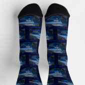 blauw auto patroon sokken (Top)