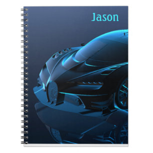 Blauw Auto Themanotitieboek Notitieboek