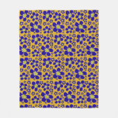 Blauw avendenprimrose-design op vlootswand fleece deken (Voorkant)