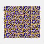 Blauw avendenprimrose-design op vlootswand fleece deken (Voorkant (Horizontaal))