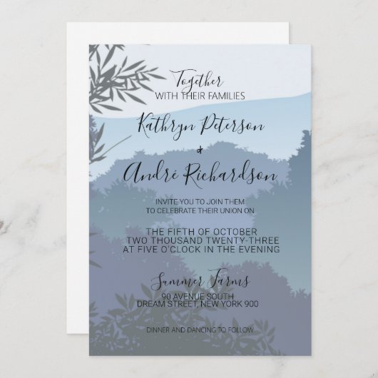 Blauw avontuurbos kaart (Voorkant / Achterkant)