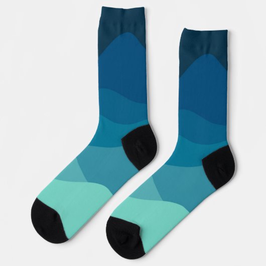  blauw avy patroon sokken (Links)