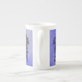 Blauw Awareness Ribbon met Wings Porselein Kop (Achterkant)