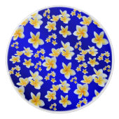 blauw, aziaans, geel, wit, bloem, helder, goud, fl keramische knop (Voorkant)