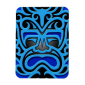 Blauw Azteeks Masker Magneet (Verticaal)
