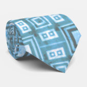 Blauw Azteeks Mozaïek Stropdas (Opgerold)