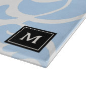 Blauw Azulejos Portugees Mediterraan Monogram Snijplank (Hoek)