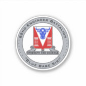 Blauw Babe Vinyl Sticker (Voorkant)