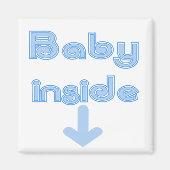 Blauw Baby aan de binnenkant Magneet (Voorkant)