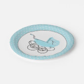 blauw Baby Baby shower papier Bord (Gekanteld)