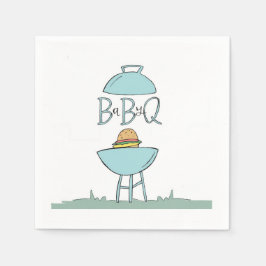 Blauw Baby BBQ servetten
