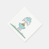 Blauw Baby BBQ servetten (Hoek)