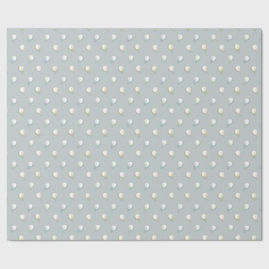 Blauw Baby bonnetpapier Cadeaupapier (Vlak)