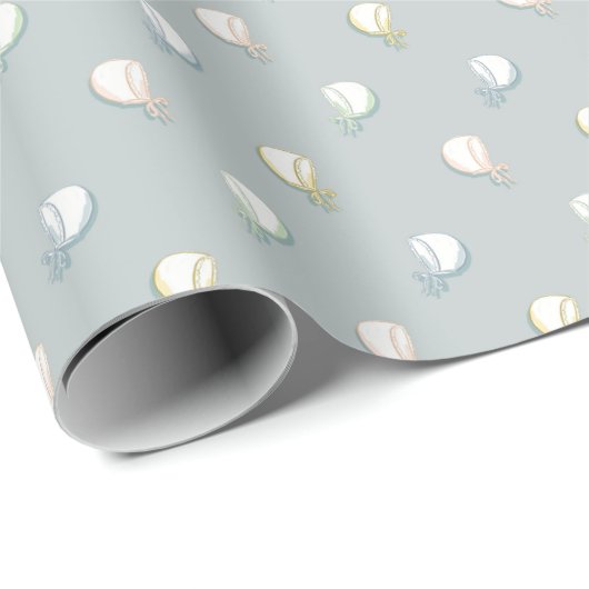 Blauw Baby bonnetpapier Cadeaupapier (Rol Hoek)