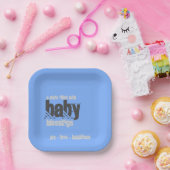 BLAUW BABY BORD van ZEGENINGEN - Vierkant (Feest)