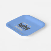 BLAUW BABY BORD van ZEGENINGEN - Vierkant (Gebogen)