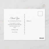 Blauw Baby Boy Initiaal Monogram Foto Dank u Briefkaart (Achterkant)