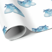 Blauw Baby Boy Schoenen Patroon Cadeaupapier (Rol Hoek)