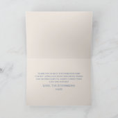 Blauw  Baby Carriage Baby shower Bedankkaart (Binnen)