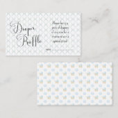 Blauw Baby Carriage Pattern Luier Raffle Kaart (Voorkant / Achterkant)