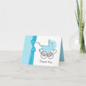 Blauw Baby Dank je wel Bedankkaart (Voorkant)