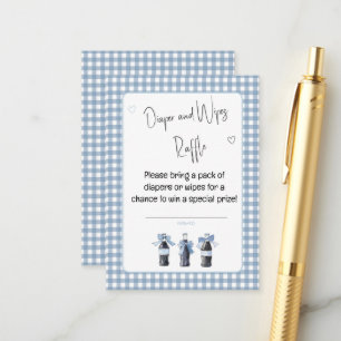 Blauw Baby Frisdrank Klaar om Luiers of Wipes te l Informatiekaartje