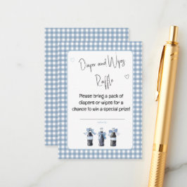 Blauw Baby Frisdrank Klaar om Luiers of Wipes te l Informatiekaartje