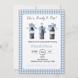 Blauw Baby Frisdrank Klaar om te POP Baby Shower  Kaart