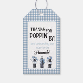 Blauw Baby Frisdrank klaar om te POP  Cadeaulabel