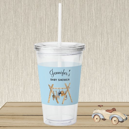 Blauw &  Baby Gym Speelgoed, Baby shower Acryl Drinkbeker