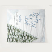 Blauw Baby Het Is Koud Buiten Baby Shower Wandkleed (Voorkant (horizontaal))