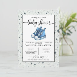 Blauw Baby Hoge Topjes Baby shower Kaart