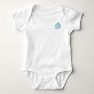 Blauw Baby hoofd patroon baby jongen Romper