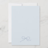 Blauw Baby in Bloom Bow Wildflower Boy Baby shower Kaart (Achterkant)