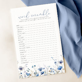 Blauw Baby in Bloom Wildflower Word Scramble spel