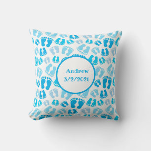 Blauw baby jongen baby shower nieuwe baby cadeau kussen