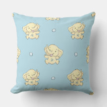Blauw Baby Olifant Nursery Worp Kussen