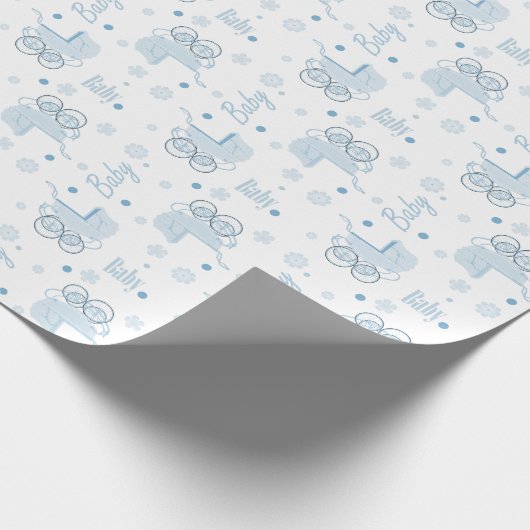 Blauw Baby-omslagpapier Cadeaupapier (Hoek)